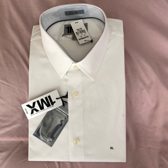 Express Other - Men’s Express LE 1MX dress shirt white NWT size XL